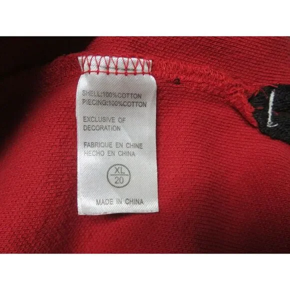 Nike Jordan Red Polo Shirt Sneakers x Chicago Bulls Youth‎ XL 20 Mens S Cotton - Picture 9 of 9